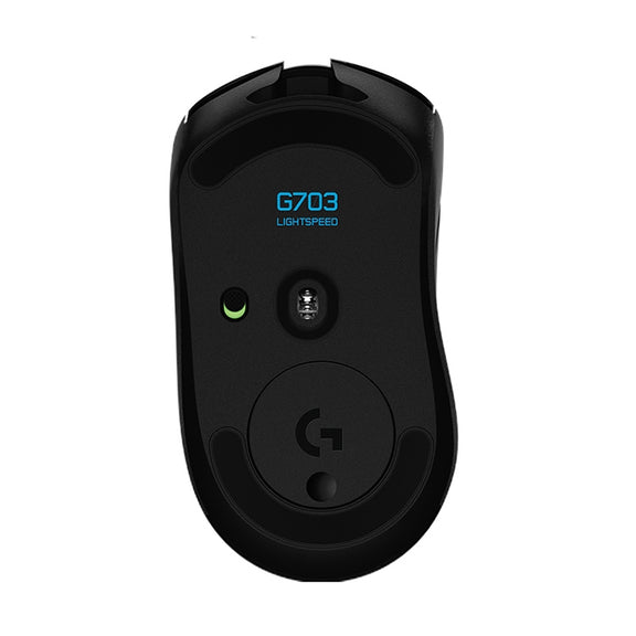 Logitech G703 LIGHTSPEED 16000 DPI 6 Programmable Buttons HERO 16K Sensor RGB Backlight Wireless Optical Gaming Mouse(Black)