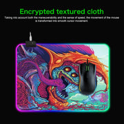 Computer Monster Pattern Illuminated Mouse Pad, Size: 90 x 30 x 0.4cm
