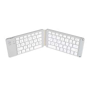 K018 USB Charging Foldable 67 Keys Bluetooth Wireless Keyboard (Silver)