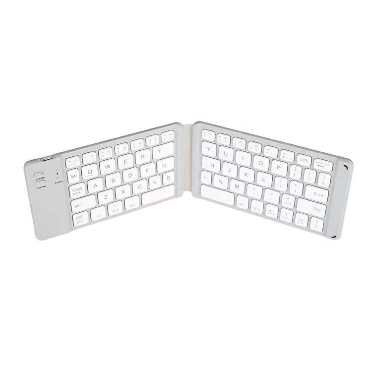 K018 USB Charging Foldable 67 Keys Bluetooth Wireless Keyboard (Silver)