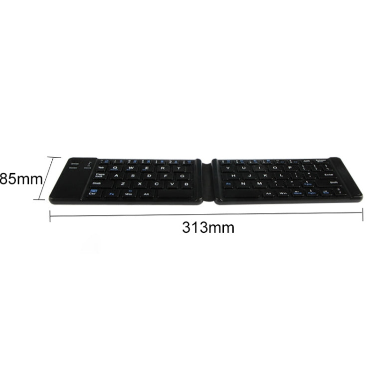 K018 USB Charging Foldable 67 Keys Bluetooth Wireless Keyboard (Silver)
