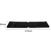 K018 USB Charging Foldable 67 Keys Bluetooth Wireless Keyboard (Silver)