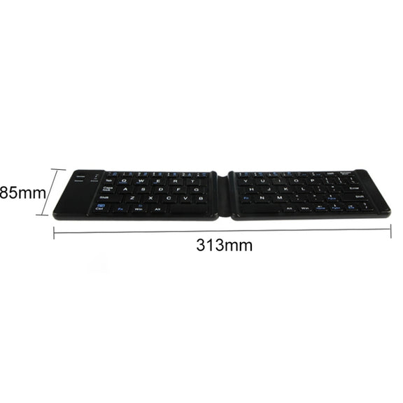 K018 USB Charging Foldable 67 Keys Bluetooth Wireless Keyboard (Silver)