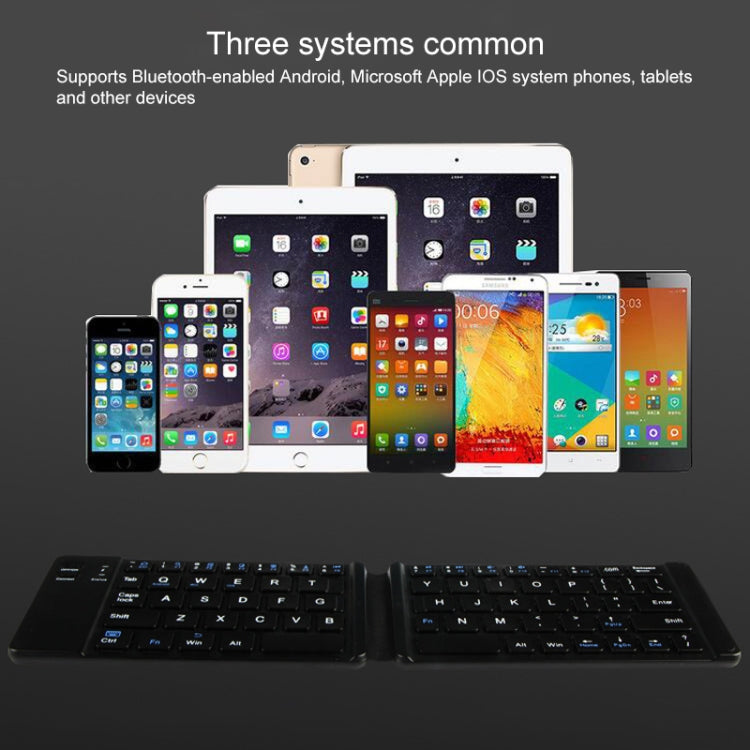 K018 USB Charging Foldable 67 Keys Bluetooth Wireless Keyboard (Silver)