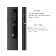 Doosl DSIT013 2.4GHz Rechargeable PowerPoint Presentation Remote Control Multi-functional Laser Pointer for PowerPoint / Keynote / Prezi, Control Distance: 100m(Black)