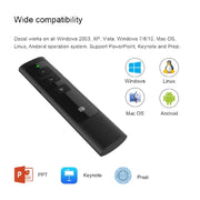 Doosl DSIT013 2.4GHz Rechargeable PowerPoint Presentation Remote Control Multi-functional Laser Pointer for PowerPoint / Keynote / Prezi, Control Distance: 100m(Black)