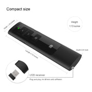Doosl DSIT013 2.4GHz Rechargeable PowerPoint Presentation Remote Control Multi-functional Laser Pointer for PowerPoint / Keynote / Prezi, Control Distance: 100m(Black)