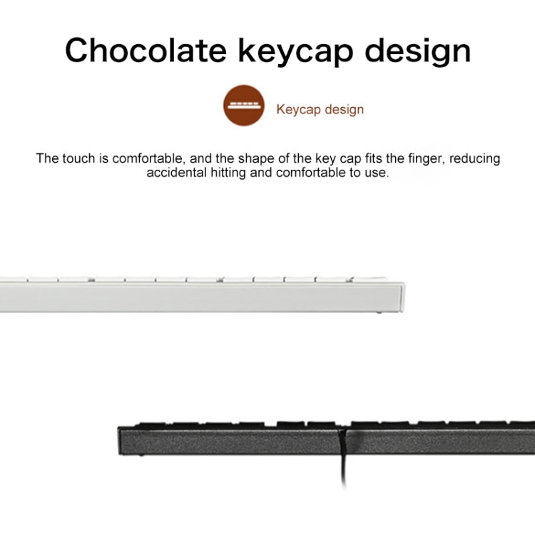 Lenovo K5819 Office Simple Ultra-thin Wired Keyboard (Black)