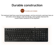Lenovo K5819 Office Simple Ultra-thin Wired Keyboard (Black)