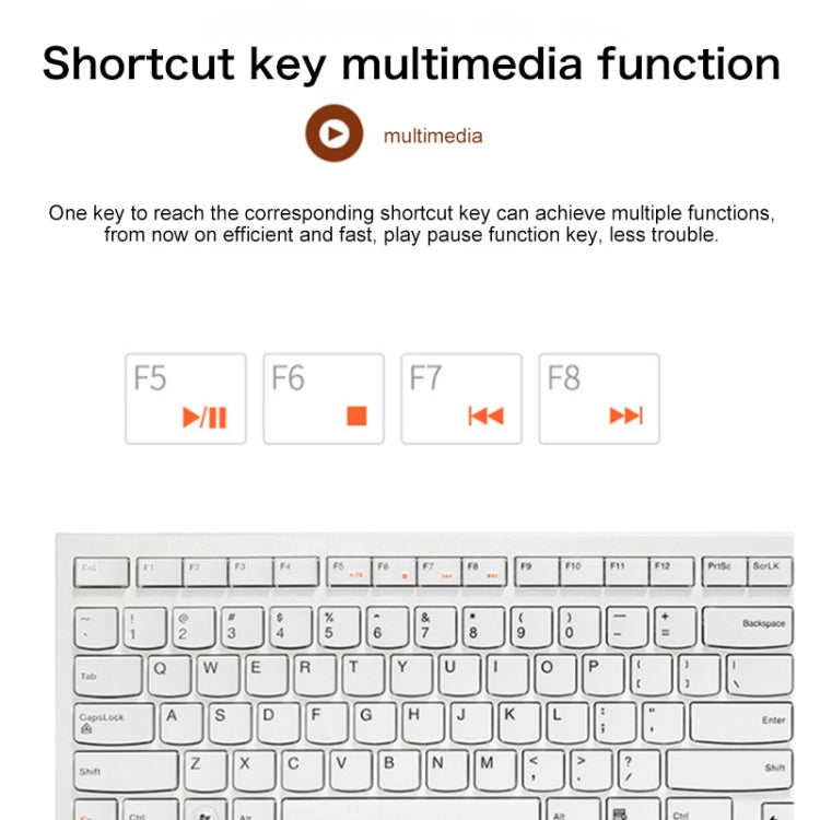 Lenovo K5819 Office Simple Ultra-thin Wired Keyboard (Black)