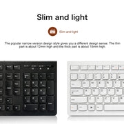 Lenovo K5819 Office Simple Ultra-thin Wired Keyboard (Black)