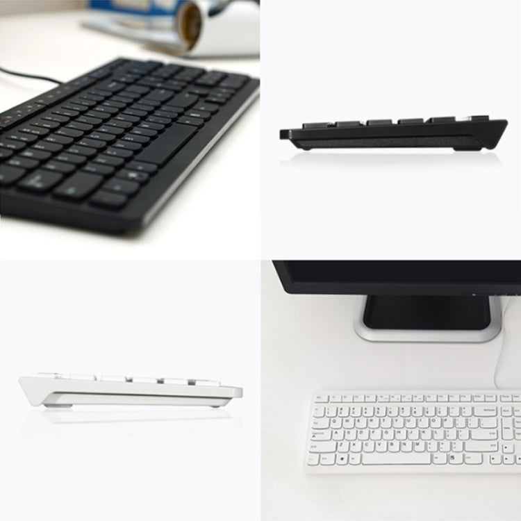Lenovo K5819 Office Simple Ultra-thin Wired Keyboard (Black)