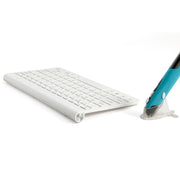KM-909 2.4GHz Wireless Multimedia Keyboard + Wireless Optical Pen Mouse with USB Receiver Set for Computer PC Laptop, Random Pen Mouse Color Delivery(White)