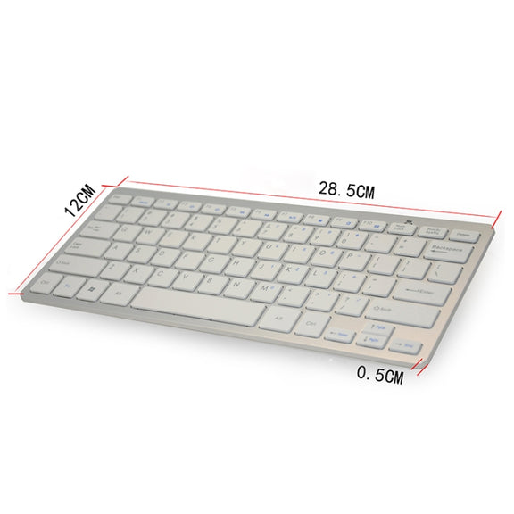KM-808 2.4GHz Wireless Multimedia Keyboard + Wireless Optical Pen Mouse with USB Receiver Set for Computer PC Laptop, Random Pen Mouse Color Delivery(White)