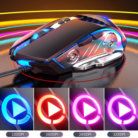 YINDIAO K002 USB Wired Mechanical Feel Sound Control RGB Backlight Keyboard + Optical Silent Mouse + Headset Set(Black)