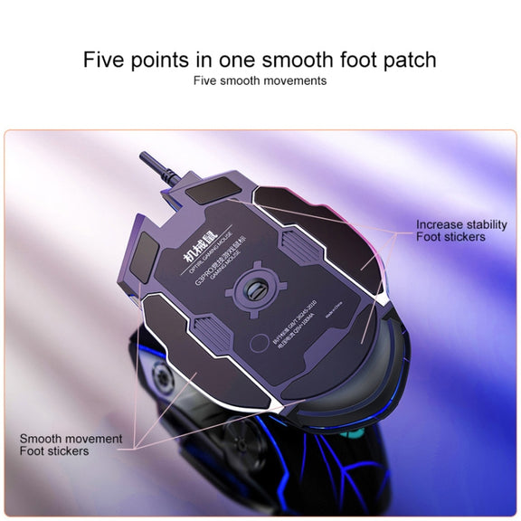YINDIAO K002 USB Wired Mechanical Feel Sound Control RGB Backlight Keyboard + Optical Silent Mouse + Headset Set(Black)