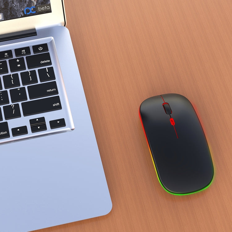 HXSJ M40 4 Key 2.4G Colorful Wireless Silent Mouse (Black)