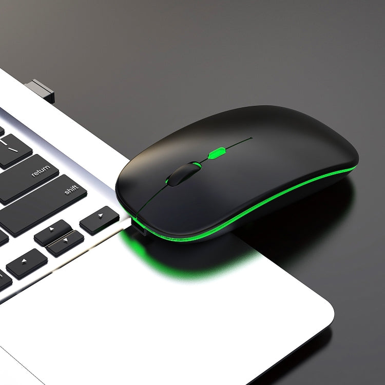 HXSJ M40 4 Key 2.4G Colorful Wireless Silent Mouse (Black)