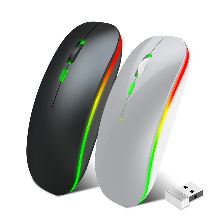 HXSJ M40 4 Key 2.4G Colorful Wireless Silent Mouse (Black)