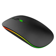 HXSJ M40 4 Key 2.4G Colorful Wireless Silent Mouse (Black)