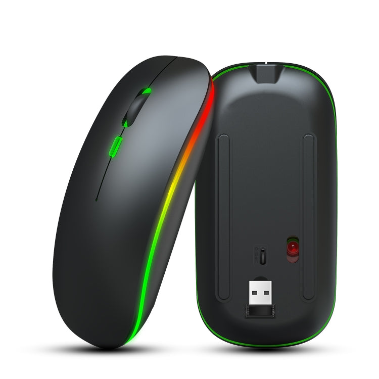 HXSJ M40 4 Key 2.4G Colorful Wireless Silent Mouse (Black)