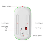HXSJ M40 4 Key 2.4G Colorful Wireless Silent Mouse (Silver)