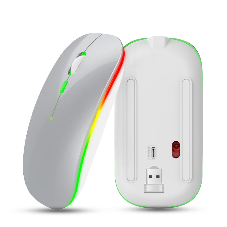 HXSJ M40 4 Key 2.4G Colorful Wireless Silent Mouse (Silver)