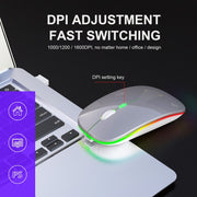 HXSJ M40 4 Key 2.4G Colorful Wireless Silent Mouse (Silver)