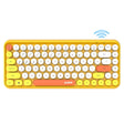 Ajazz 308I 84 Keys Tablet Mobile Phone Computer Household Office Bluetooth Keyboard(Yellow) - free shipping - PMC Jewellery - Order now!