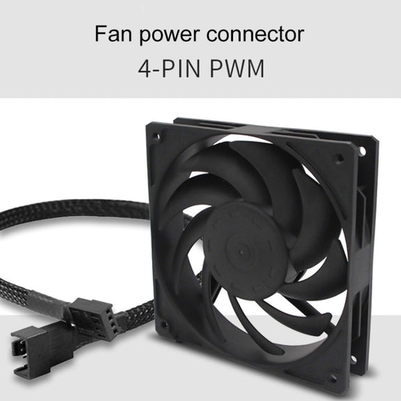 F140 Computer CPU Radiator Cooling Fan (Black)