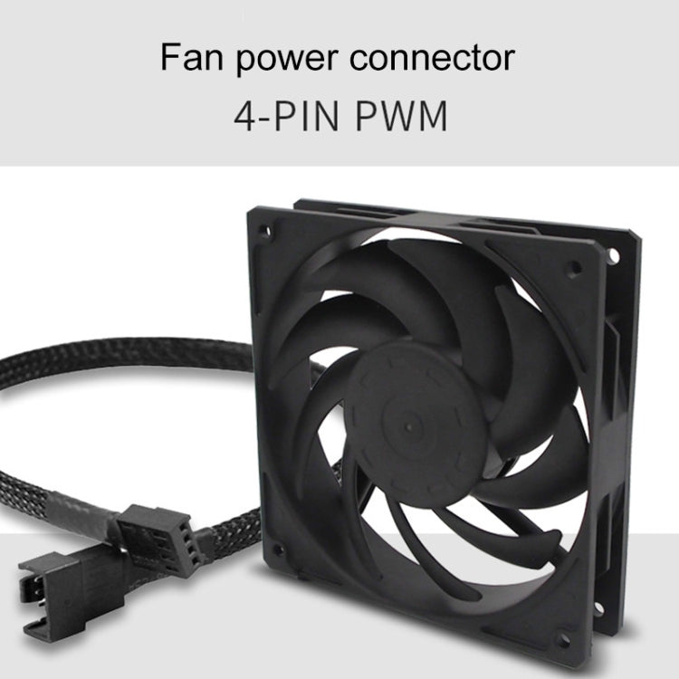 F140 Computer CPU Radiator Cooling Fan (Black)