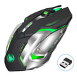 HXSJ M10 2.4GHz 6-keys USB Rechargeable Colorful Lighting Ergonomic 2400DPI Wireless Optical Gaming Mouse for Desktop Computers - Wireless Mice by HXSJ | Online Shopping South Africa | PMC TechLife | Buy Now Pay Later Mobicred