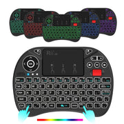 Rii X8 RT716 2.4GHz Mini Wireless QWERTY 71 Keys Keyboard, 2.5 inch Touchpad Combo with Backlight(Black)