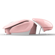 HXSJ T37 2.4GHz 1600dpi 3-modes Adjustable Wireless Mute Mouse (Pink)