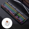 YINDIAO Electroplating Punk Mixed Light USB Mechanical Gaming Wired Keyboard, Tea Shaft (Black) - free shipping - PMC TechLife - Order now!
