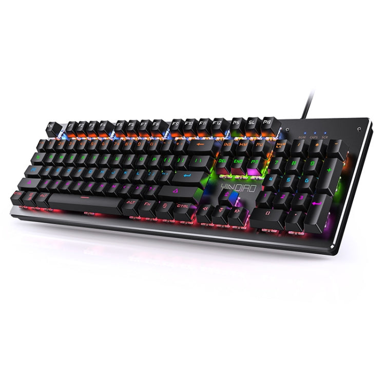 YINDIAO Classic Square Keys Mixed Light USB Mechanical Gaming Wired Keyboard, Black Shaft (Black)