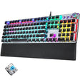 AULA F2088 108 Keys Mixed Light Plating Punk Mechanical Blue Switch Wired USB Gaming Keyboard with Metal Button(Silver) - free shipping - PMC TechLife - Order now!