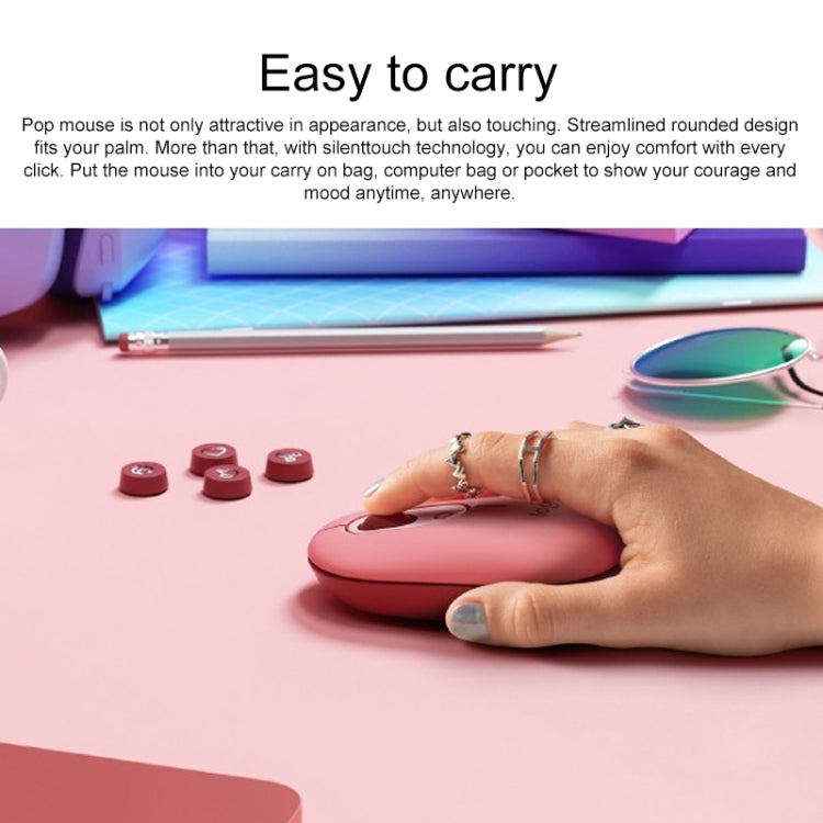 Logitech Portable Office Wireless Mouse (Pink)