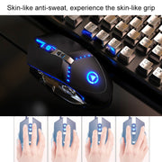YINDIAO V2 Mechanical Feel Gaming Keyboard Mouse Set (Black Rainbow Light)