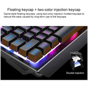 YINDIAO V2 Mechanical Feel Gaming Keyboard Mouse Set (White Rainbow Light)
