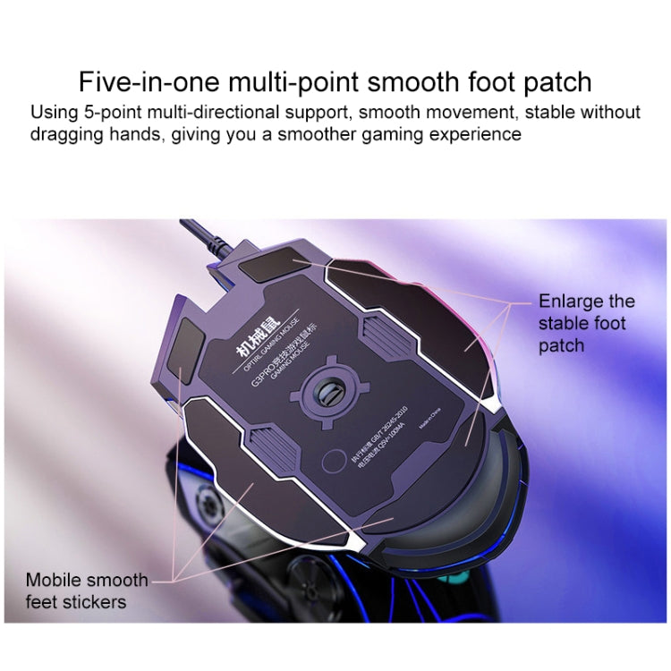 YINDIAO V2 Mechanical Feel Gaming Keyboard Mouse Set (White Rainbow Light)