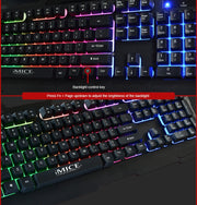 iMICE AK-400 USB Interface 104 Keys Wired Colorful Backlight Gaming Keyboard for Computer PC Laptop(Black)