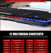 iMICE AK-400 USB Interface 104 Keys Wired Colorful Backlight Gaming Keyboard for Computer PC Laptop(Black)
