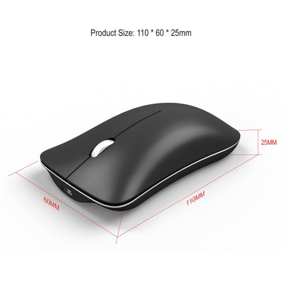 HXSJ T23 Bluetooth + 2.4GHz Wireless Dual Modes 4-Keys 1600 DPI Adjustable Ergonomics Optical Mouse