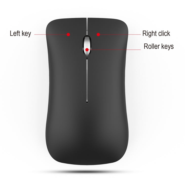 HXSJ T23 Bluetooth + 2.4GHz Wireless Dual Modes 4-Keys 1600 DPI Adjustable Ergonomics Optical Mouse