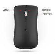 HXSJ T23 Bluetooth + 2.4GHz Wireless Dual Modes 4-Keys 1600 DPI Adjustable Ergonomics Optical Mouse