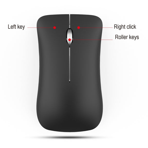HXSJ T23 Bluetooth + 2.4GHz Wireless Dual Modes 4-Keys 1600 DPI Adjustable Ergonomics Optical Mouse