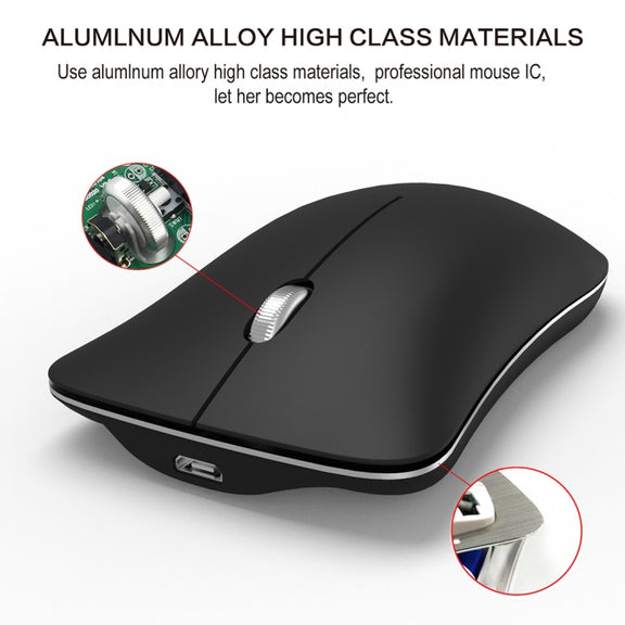 HXSJ T23 Bluetooth + 2.4GHz Wireless Dual Modes 4-Keys 1600 DPI Adjustable Ergonomics Optical Mouse