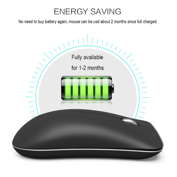 HXSJ T23 Bluetooth + 2.4GHz Wireless Dual Modes 4-Keys 1600 DPI Adjustable Ergonomics Optical Mouse