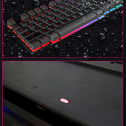 iMICE AK-600 Wired USB Floating Keycap Characters Glow Backlit Gaming Keyboard(Black)